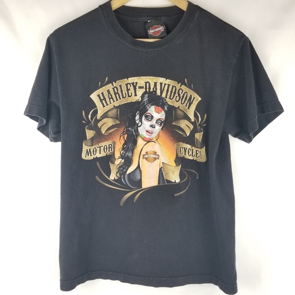Harley-Davidson Tops - Harley-Davidson Motorcycles Sugar Skull Black Top